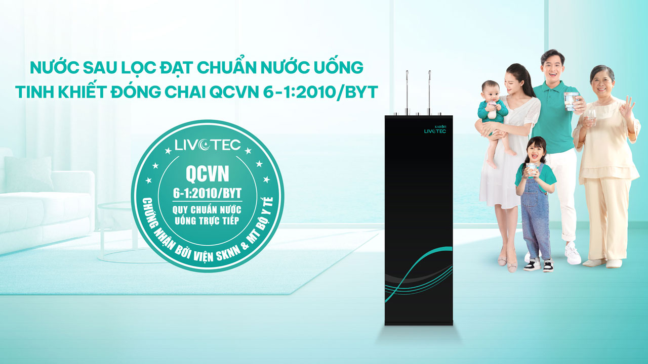 karofi-livotec-612 đặt chuẩn nước uốn đóng chai